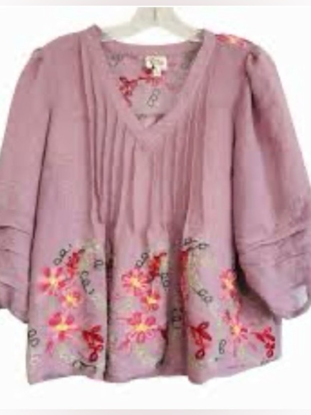 Fig & Flower Boho Peasant Blouse